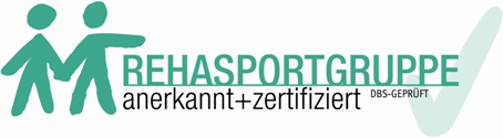 Logo Rehasportgruppe anerkannt und zertifiziert; DBS-geprüft