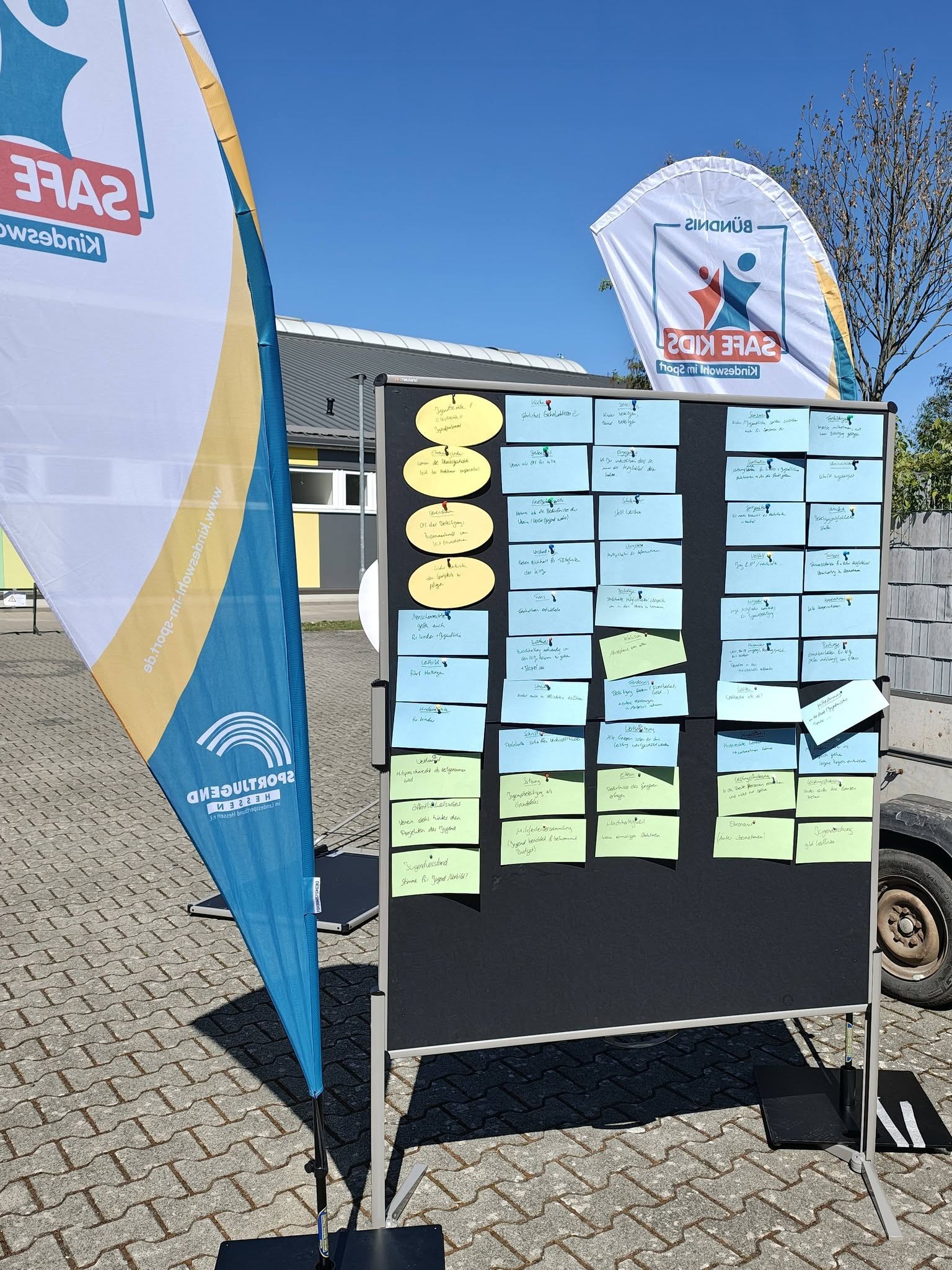 Ideensammlung beim Bündnistreffen Safe Kids der Sportjugend Hessen