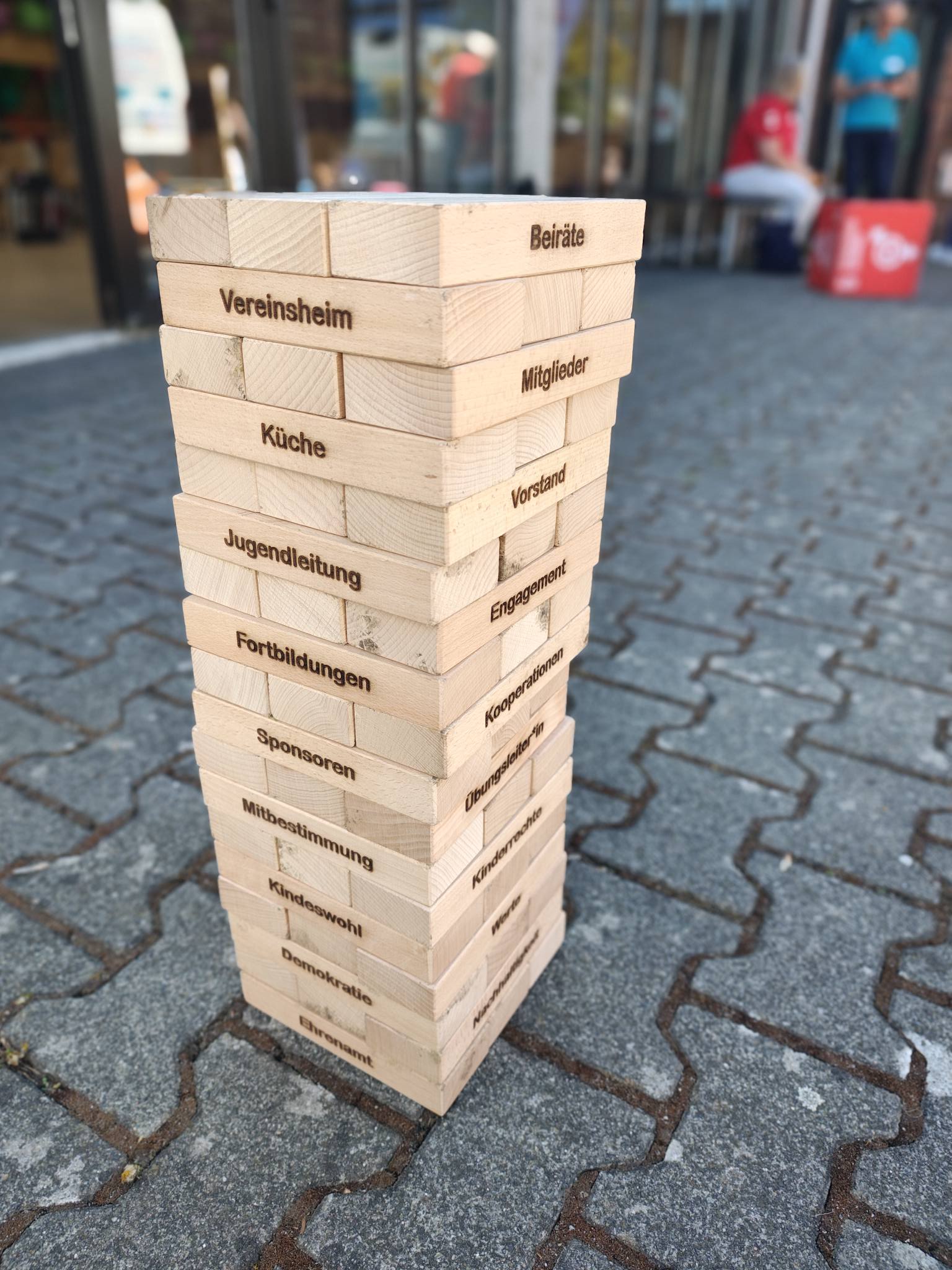 Bausteinturm zu Vereinskultur, Mitbestimmung und Kindeswohl