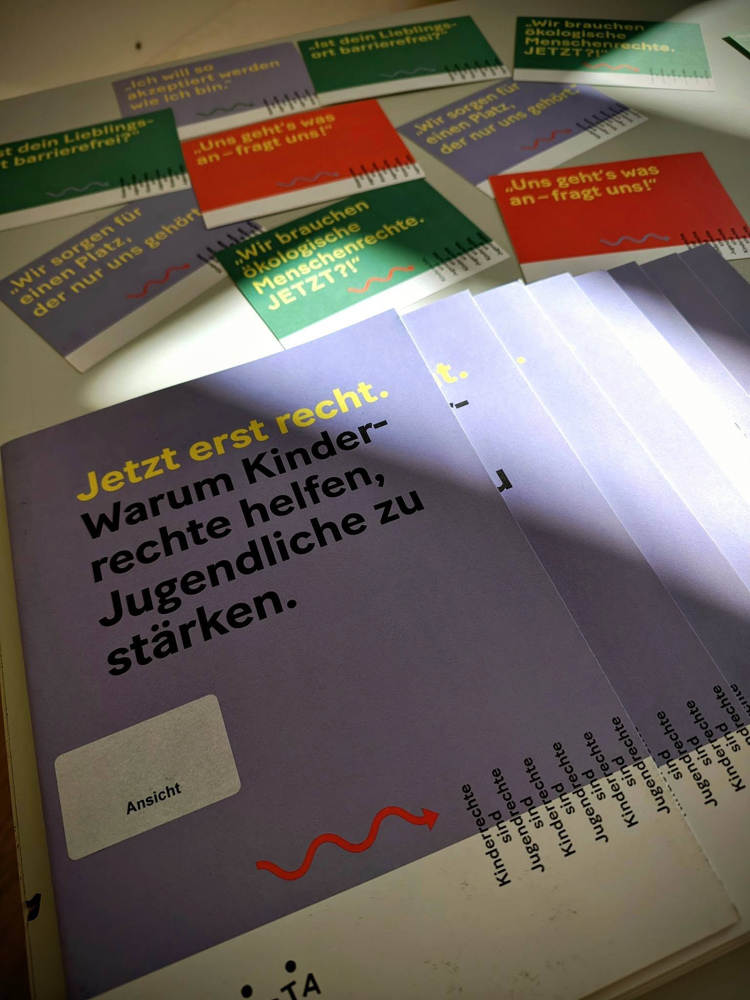 Materialien zu Kinderrechten beim Bündnistreffen Safe Kids